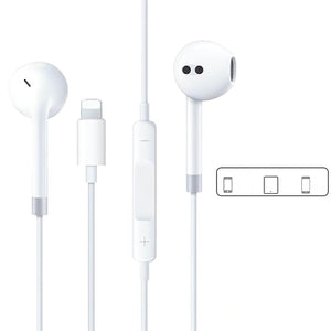 Lightning In-ear Headphones For IPhone14,13,12,11,7,8 Plus, XS, With Lightning Connector, IPhone Wired Earbuds, Built-in Remote Control To Control Music, Calls, And Volume