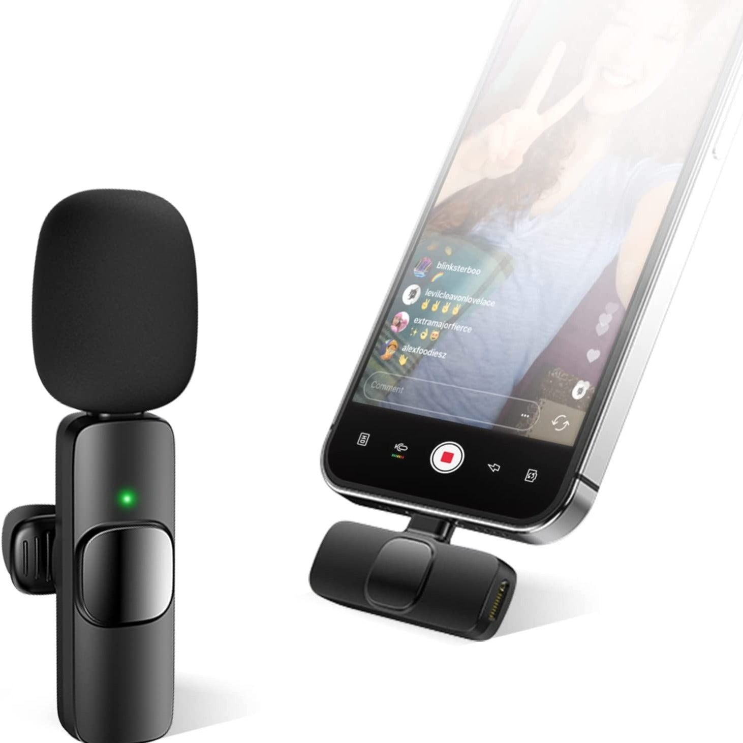 Wireless Lavalier Lapel Microphone For IPhone IPad Professional Wireless Clip Mic