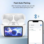 Wireless Earbuds, 5.4 Bluetooth Headphones With Touch Screen Ear Buds, ANC ENC Noise Cancelling Earbuds