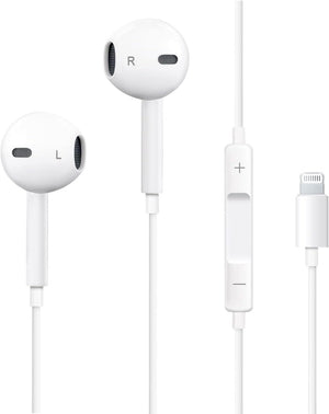 Lightning In-ear Headphones For IPhone14,13,12,11,7,8 Plus, XS, With Lightning Connector, IPhone Wired Earbuds, Built-in Remote Control To Control Music, Calls, And Volume
