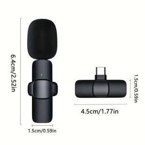 Wireless Lavalier Lapel Microphone For IPhone IPad Professional Wireless Clip Mic