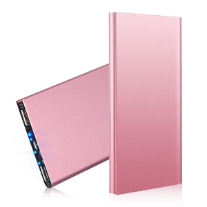 20000mAh Power Bank Ultra-thin External Battery Pack Phone Charger Dual USB Port