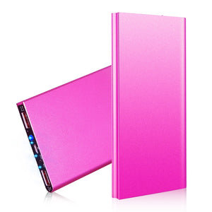 20000mAh Power Bank Ultra-thin External Battery Pack Phone Charger Dual USB Port