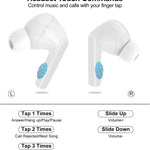 Wireless Earbuds, 5.4 Bluetooth Headphones With Touch Screen Ear Buds, ANC ENC Noise Cancelling Earbuds