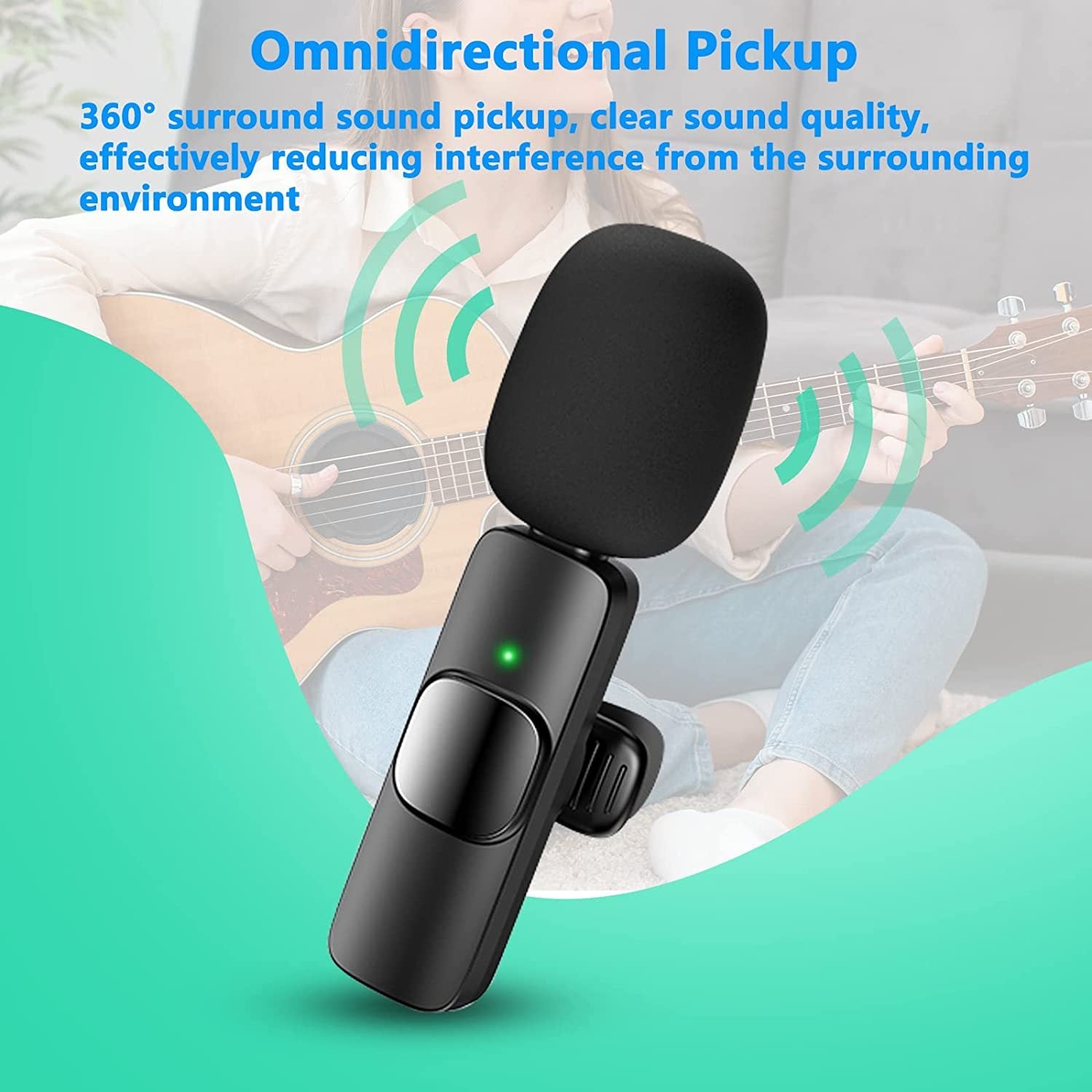 Wireless Lavalier Lapel Microphone For IPhone IPad Professional Wireless Clip Mic